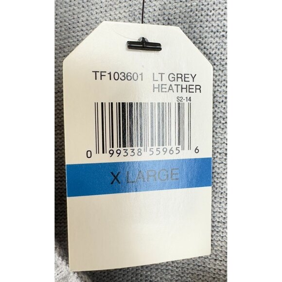 Threads & Heirs Sweater Men XL Light Gray Heather V-Neck  100% Cotton - Picture 5 of 10
